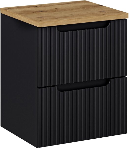 Sada skříňka Comad Nova Black NOVA BLACK D2 82-50-2S, deska Comad Nova Oak NOVA OAK A 89-50