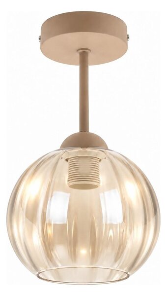 BRILAGI - LED Přisazený lustr R GLASS 1xE27/60W/230V pr. 18cm béžová/kouř béžová