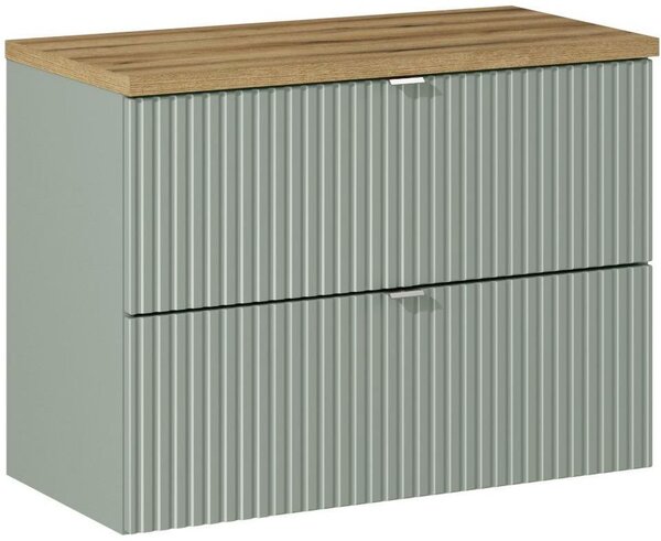 Sada skříňka Comad Line Reed Green LINE REED GREEN D 82-80-2S, deska Comad Nova Oak NOVA OAK A 89-80