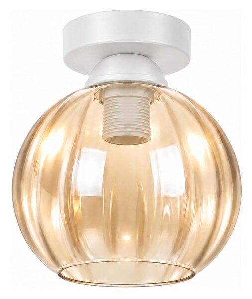 BRILAGI - LED Stropní svítidlo R GLASS 1xE27/60W/230V pr. 18cm bílá/kouř béžová