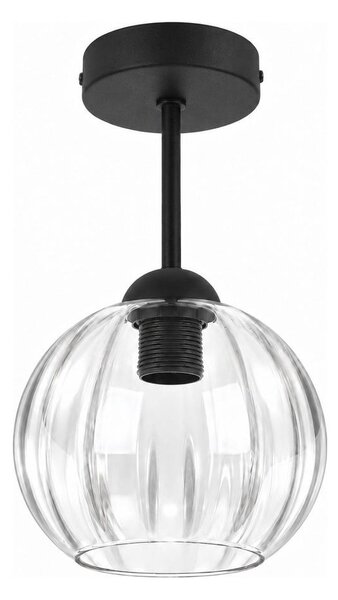 BRILAGI - LED Přisazený lustr RETRO GLASS 1xE27/60W/230V pr. 18 cm černá/čirá
