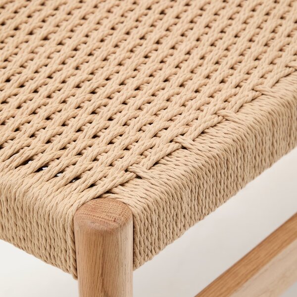 Dubová lavice Kave Home Zaide 120 cm
