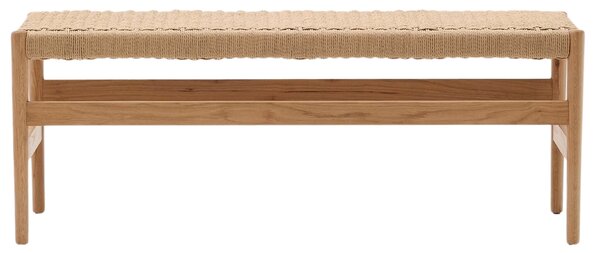 Dubová lavice Kave Home Zaide 120 cm