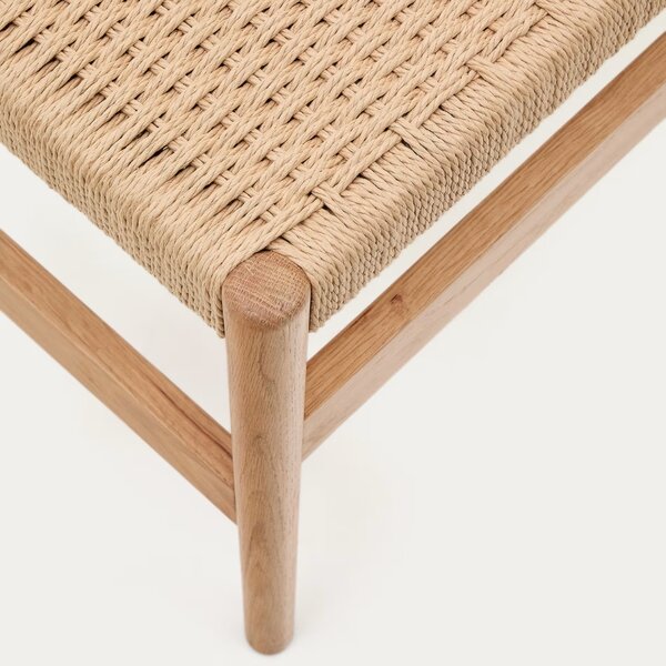 Dubová lavice Kave Home Zaide 120 cm