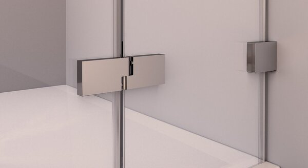 Polysan Polysan, FORTIS EDGE sprchové dveře bez profilu 1000mm, čiré sklo, levé, FL1210L