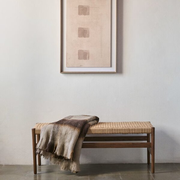 Hnědá dubová lavice Kave Home Zaide 120 cm