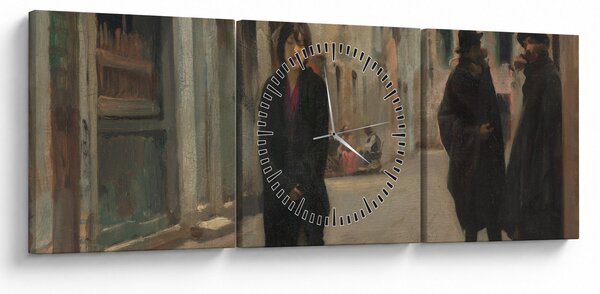 Obraz - John Singer Sargent, Street in Venice, reprodukce (s hodinami) (90x30 cm)