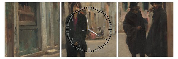 Obraz - John Singer Sargent, Street in Venice, reprodukce (s hodinami) (90x30 cm)