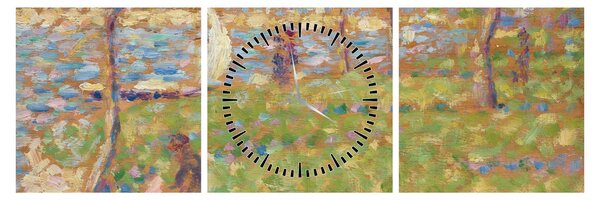 Obraz - Georges Seurat, Study for "La Grande Jatte", reprodukce (s hodinami) (90x30 cm)