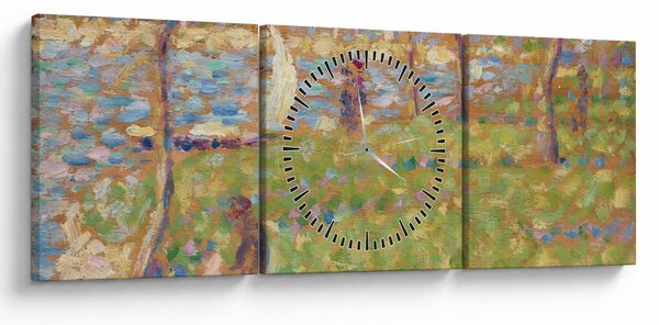 Obraz - Georges Seurat, Study for "La Grande Jatte", reprodukce (s hodinami) (90x30 cm)