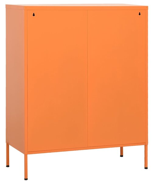 Úložná skříň oranžová 80 x 35 x 101,5 cm ocel 336165