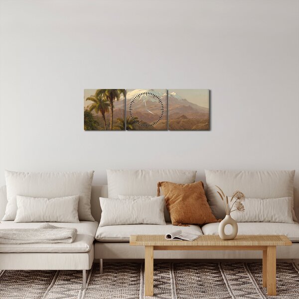 Obraz - Frederic Edwin Church, Tamaca Palms, reprodukce (s hodinami) (90x30 cm)