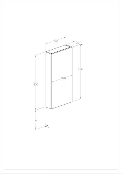 Roca Extra skříňka 40x12.6x80 cm boční závěsná dub A857957464
