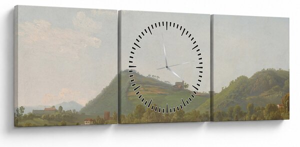 Obraz - Simon Denis, View Near Naples, reprodukce (s hodinami) (90x30 cm)