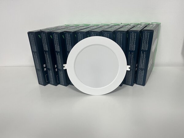V-TAC Kulatý zápustný LED panel 18W, 8+2ks zdarma, Studená bílá 6000 - 6500K