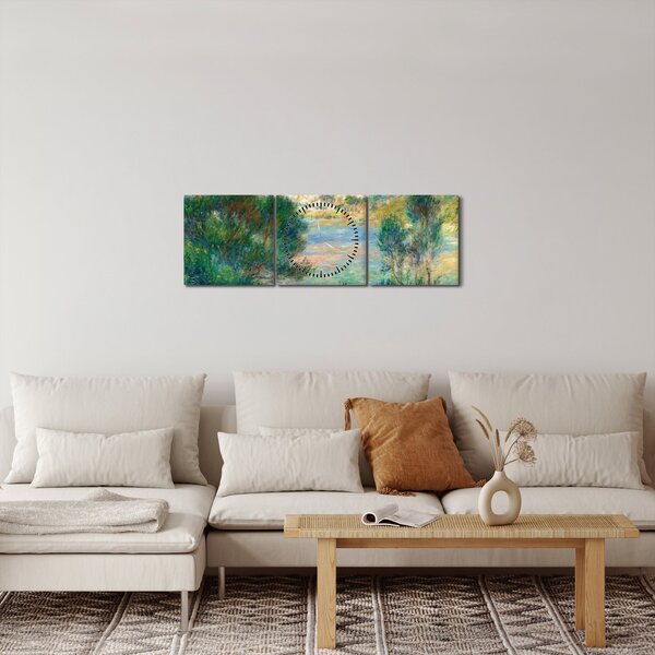 Obraz - Auguste Renoir, View of Monte Carlo from Cap Martin, reprodukce (s hodinami) (90x30 cm)