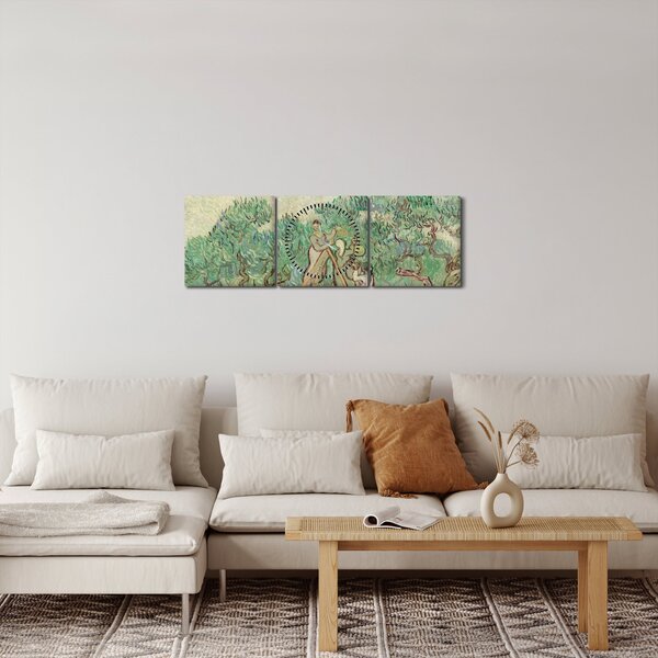 Obraz - Vincent van Gogh, The Olive Orchard, reprodukce (s hodinami) (90x30 cm)