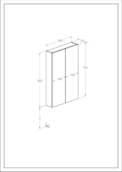 Roca Extra skříňka 50x12.6x80 cm dub A857960808
