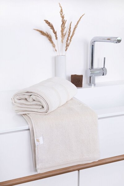 Ručník Devon Beige světlý Béžová světlá Bavlna 70/140