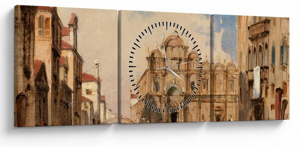 Obraz - Jules-Romain Joyant, The Scuola di San Marco, Venice, reprodukce (s hodinami) (90x30 cm)