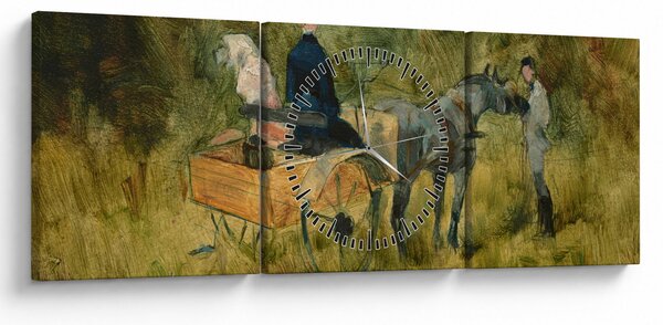 Obraz - Henri de Toulouse-Lautrec, The Trap, reprodukce (s hodinami) (90x30 cm)