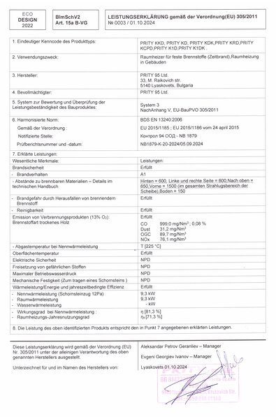 Prity KCP D 9,3kW litinový sporák Top BimschV2 Eco Planet EEK - A+