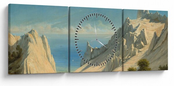 Obraz - Georg Emil Libert, View of Sommerspiret, the Cliffs of Møn, reprodukce (s hodinami) (90x30 cm)