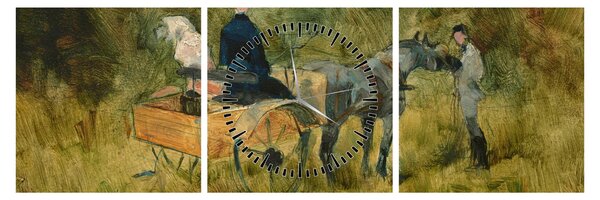 Obraz - Henri de Toulouse-Lautrec, The Trap, reprodukce (s hodinami) (90x30 cm)