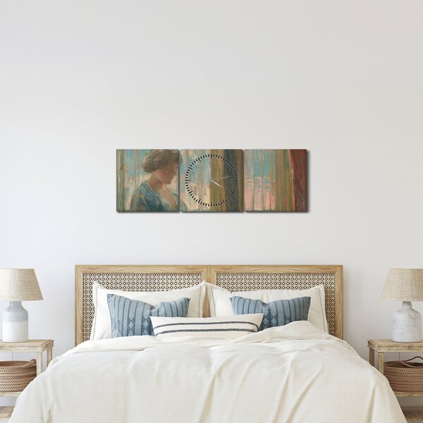 Obraz - Childe Hassam, The New York Window, reprodukce (s hodinami) (90x30 cm)