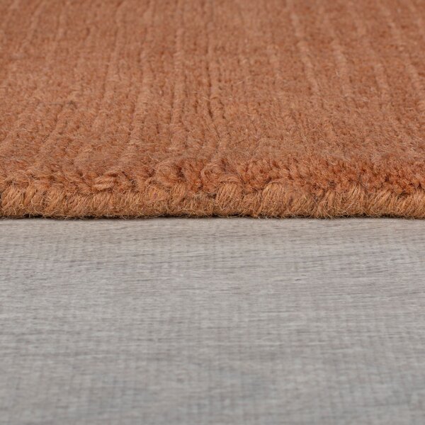 Kusový ručně tkaný koberec Tuscany Textured Wool Border Orange 120x170 cm