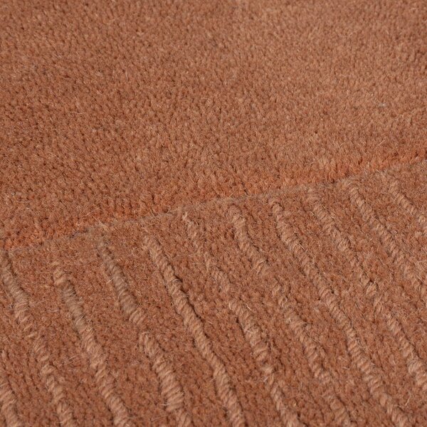 Kusový ručně tkaný koberec Tuscany Textured Wool Border Orange 120x170 cm