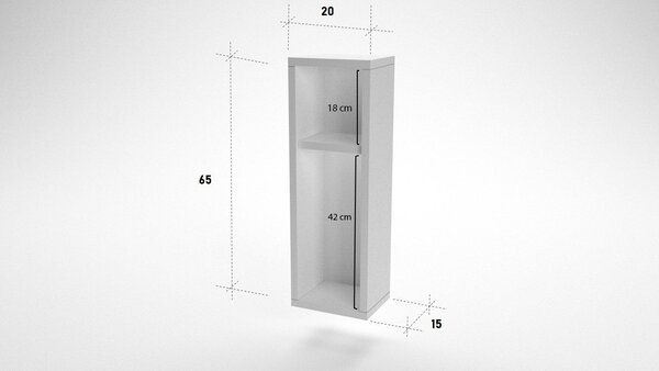 Noční stolek Turina (bílá). Akce -25%