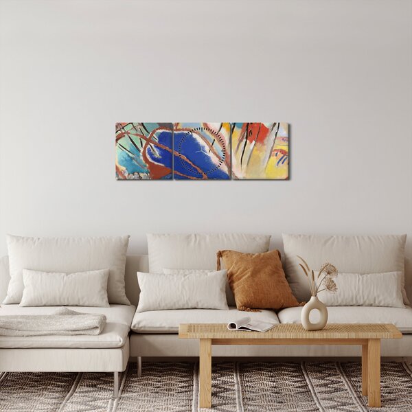 Obraz - Vasily Kandinsky, Improvisation No. 30 (Cannons), reprodukce (s hodinami) (90x30 cm)