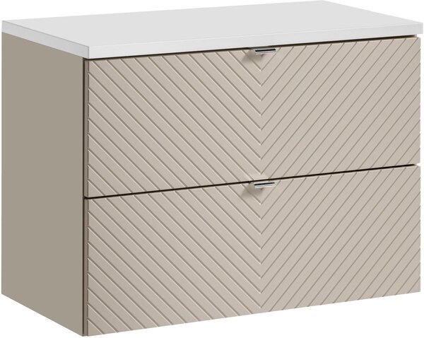 Sada skříňka Comad Viva Cashmere VIVA CASHMERE 82-80-2S, deska Comad Nova White NOVA WHITE 89-80