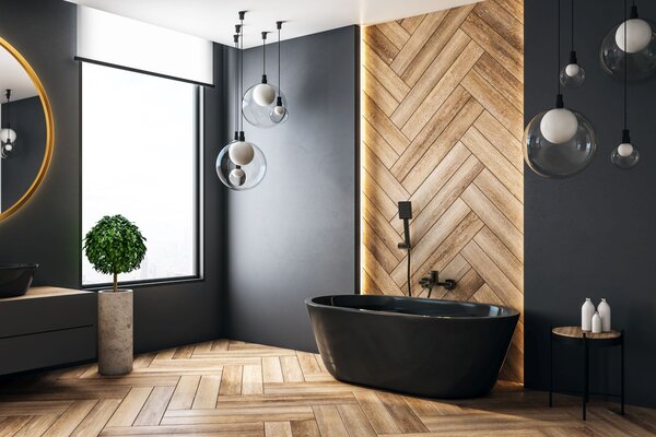 Invena Glamour vanová baterie na stěnu černá BW-02-004