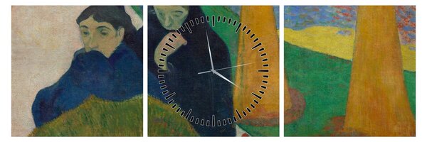 Obraz - Paul Gauguin, Arlésiennes (Mistral), reprodukce (s hodinami) (90x30 cm)