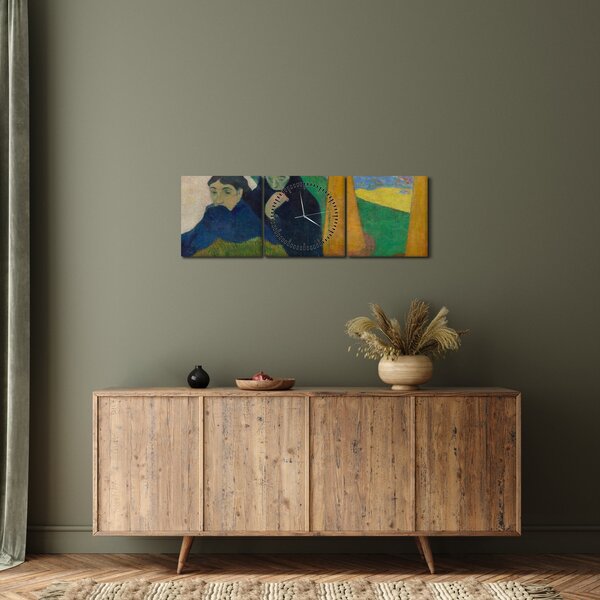 Obraz - Paul Gauguin, Arlésiennes (Mistral), reprodukce (s hodinami) (90x30 cm)