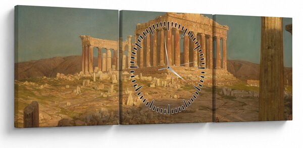 Obraz - Frederic Edwin Church, The Parthenon, reprodukce (s hodinami) (90x30 cm)