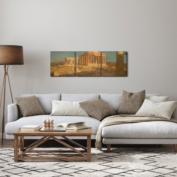 Obraz - Frederic Edwin Church, The Parthenon, reprodukce (s hodinami) (90x30 cm)
