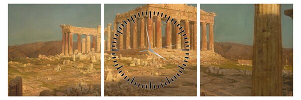 Obraz - Frederic Edwin Church, The Parthenon, reprodukce (s hodinami) (90x30 cm)