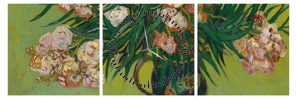 Obraz - Vincent van Gogh, Oleanders, reprodukce (s hodinami) (90x30 cm)