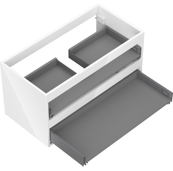 Mexen Box-A, závěsná skříňka 90 cm, 2 zásuvky, bílá lesklá, 91AX0-0900-470-2-00