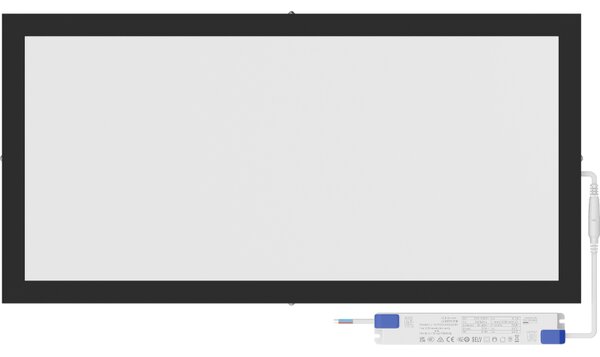 Mexen Brill-S, stropní LED panel 60×30 cm, 24 W, neutrální bílá 4000K, L207-060-030-2440-70