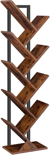 Knihovna Vasagle Mergo 116 cm hnědá
