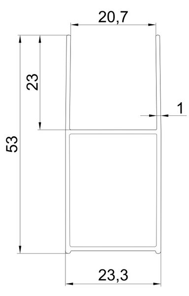 Mereo, Mereo Nastavovací profil pro Novea ( zalamovací, pivotové a litací), 30 - 40 mm, výška 2 m, chrom ALU, MER-CKND250Z6