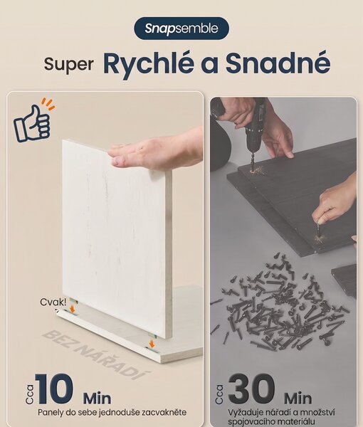 SONGMICS Kočičí toaleta Enclo bílá/hnědá