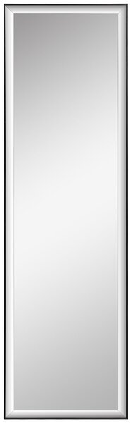 HOMCOM Nástěnné Zrcadlo 120L x 35W cm - Nátěr proti rozbití, Dodávaný instalační systém - Rám z černé hliníkové slitiny | Aosom