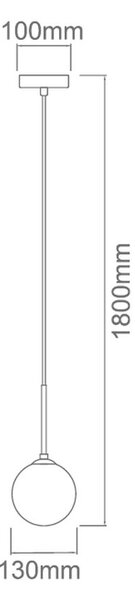 Open Design Bao závěsné svítidlo 1x8 W černá-kouřová OR80063