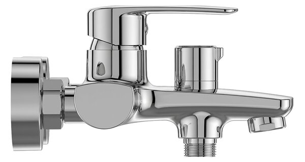 Mereo, Mereo Vanová nástěnná baterie, Pego, 150 mm, s keramickým přepínačem, bez příslušenství, chrom, MER-CB90104P