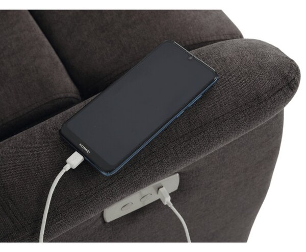 Polohovací křeslo hnědé elektrické TV-925 BR2